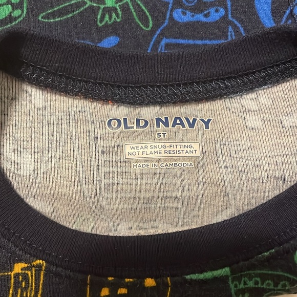 💚EUC Toddler Multi-Color Unisex Snug-Fit Graphic Pajama Set Sz 5T SLEEP MONSTER - Picture 5 of 8